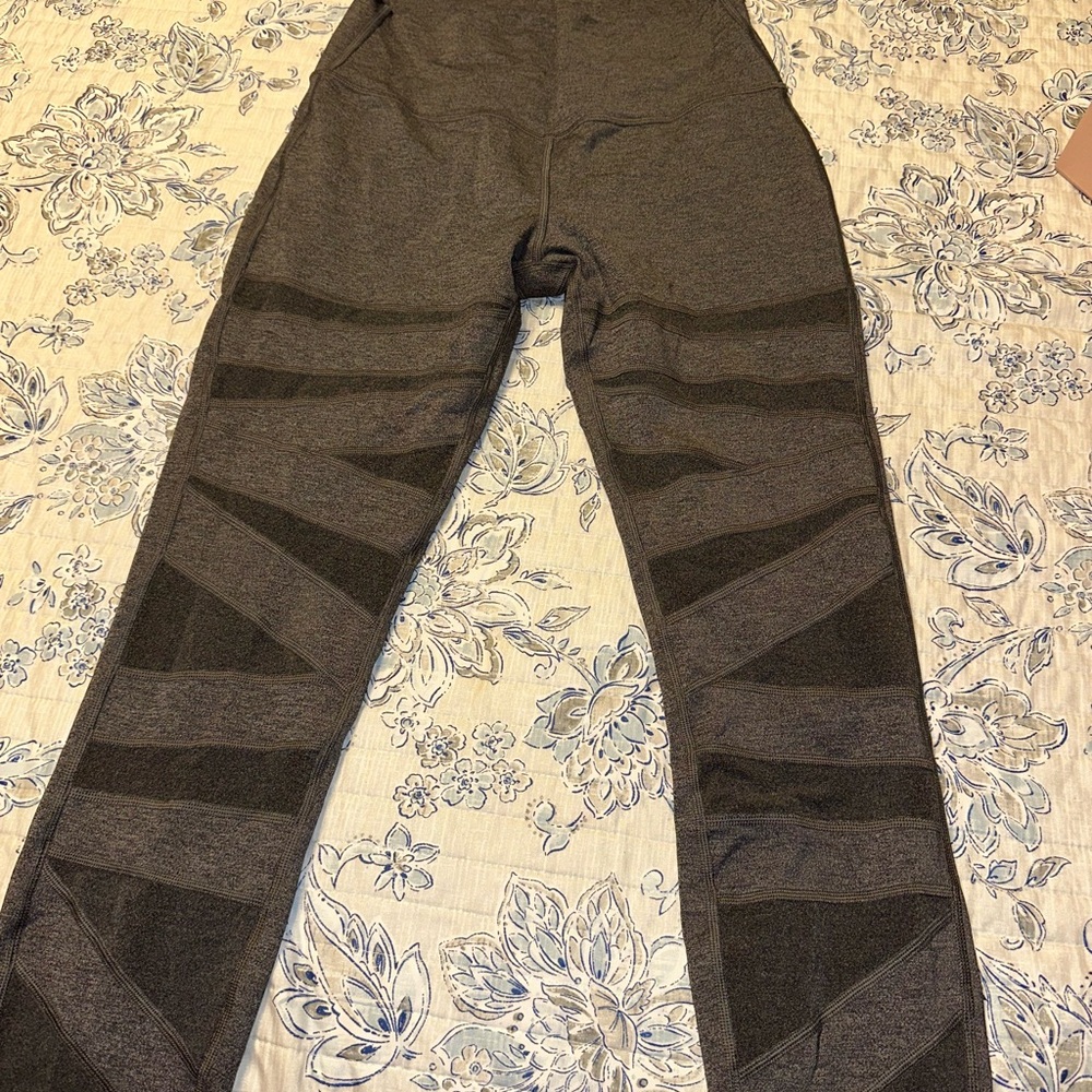 Gray and Black Patterned Leggings